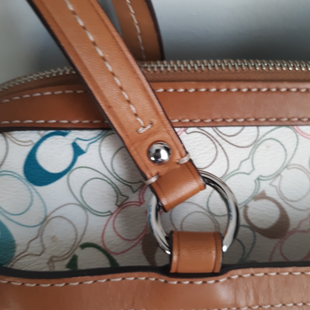 Authentic Coach Monogram Handbag - Picture 6 of 13